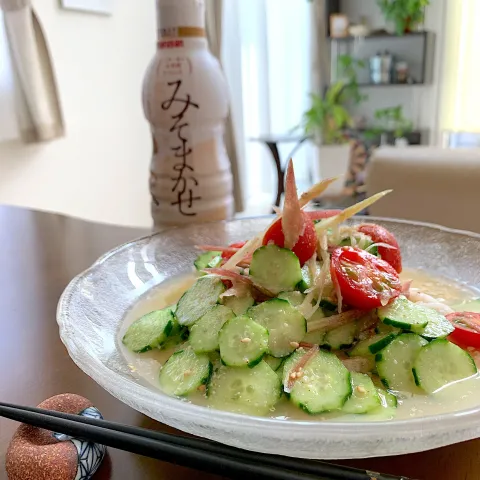 「みそまかせ」を使ってみたSnapdishの料理・レシピ写真:みそまかせでこんにゃく麺の冷や汁！