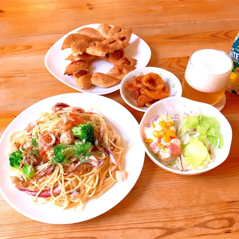 シーフードとブロッコリーのオイルソースパスタアンチョビ風味|Ruotoさん