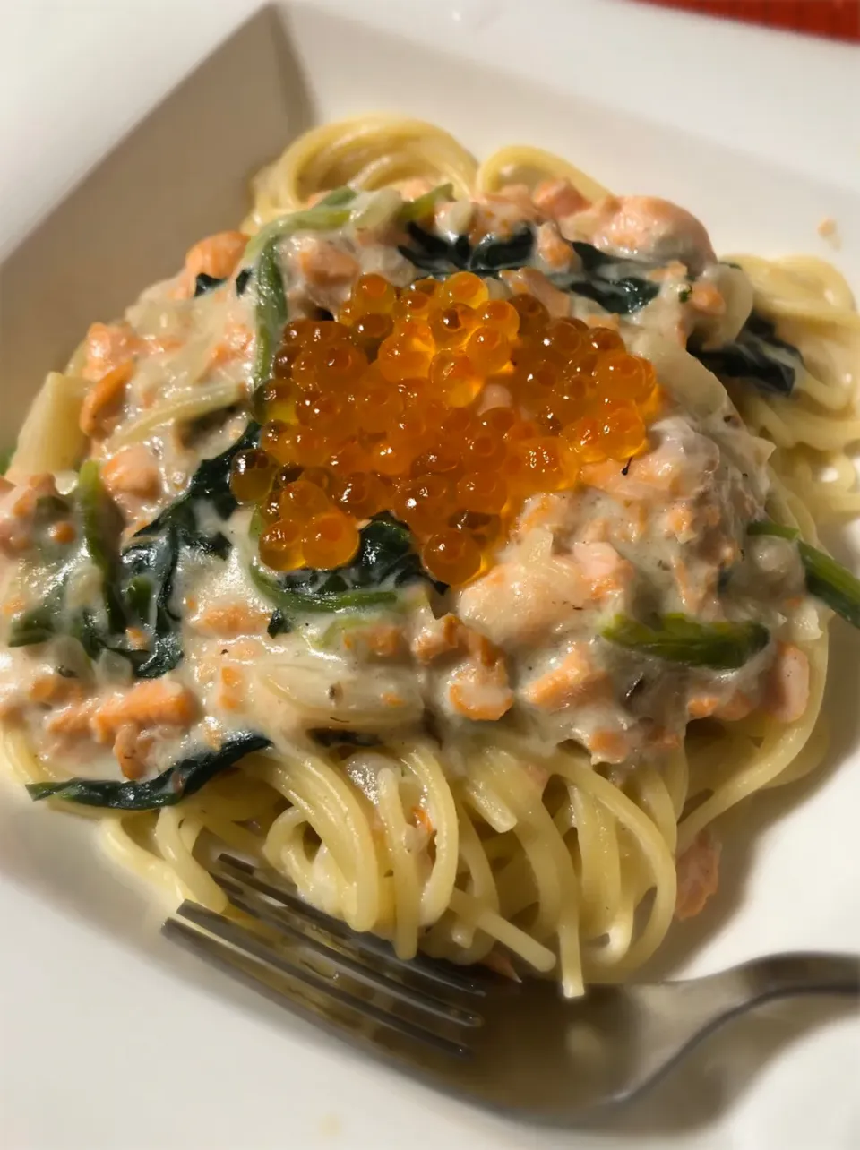 サーモンといくらのパスタ|のりーさん
