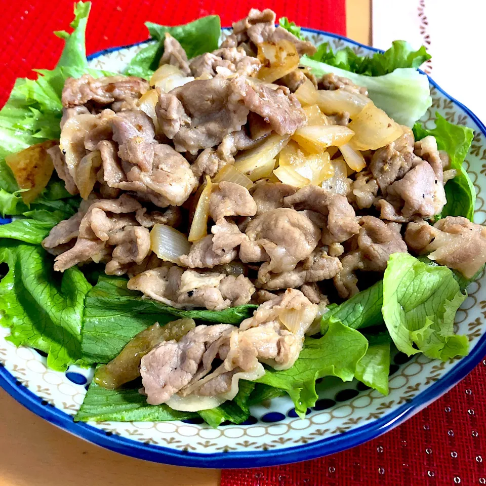 レタスと生姜焼き|のりーさん