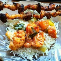 cauliflower potato curry + shrimps mushroom bbq|Muhammad Zaydさん