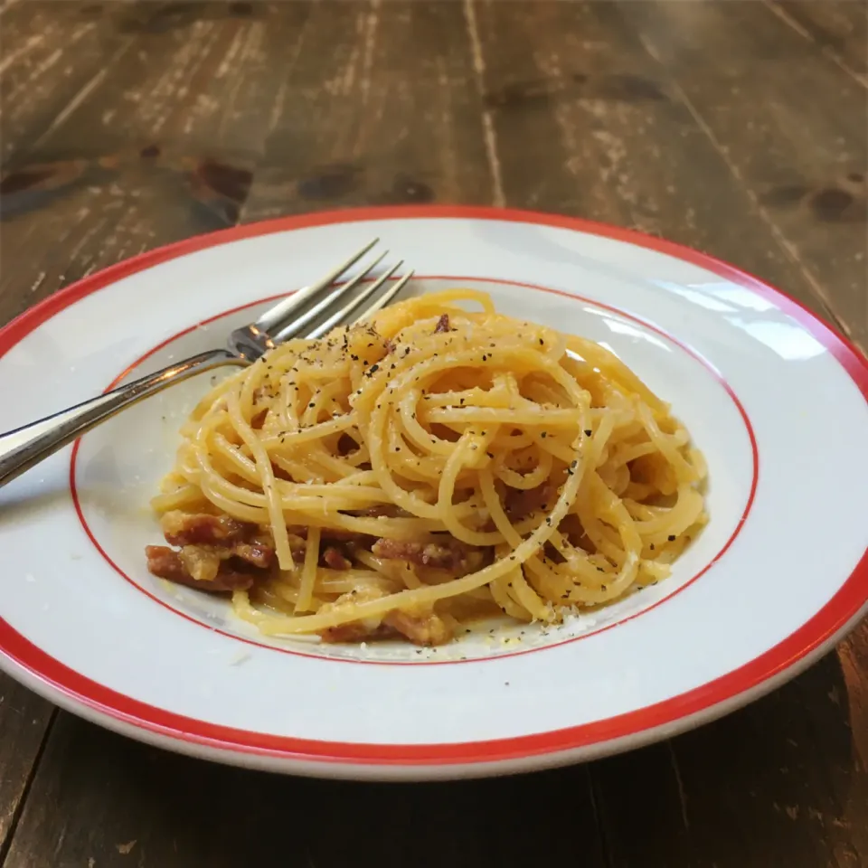 Snapdishの料理写真:ローマ風カルボナーラ🇮🇹#コズパス|七海さん