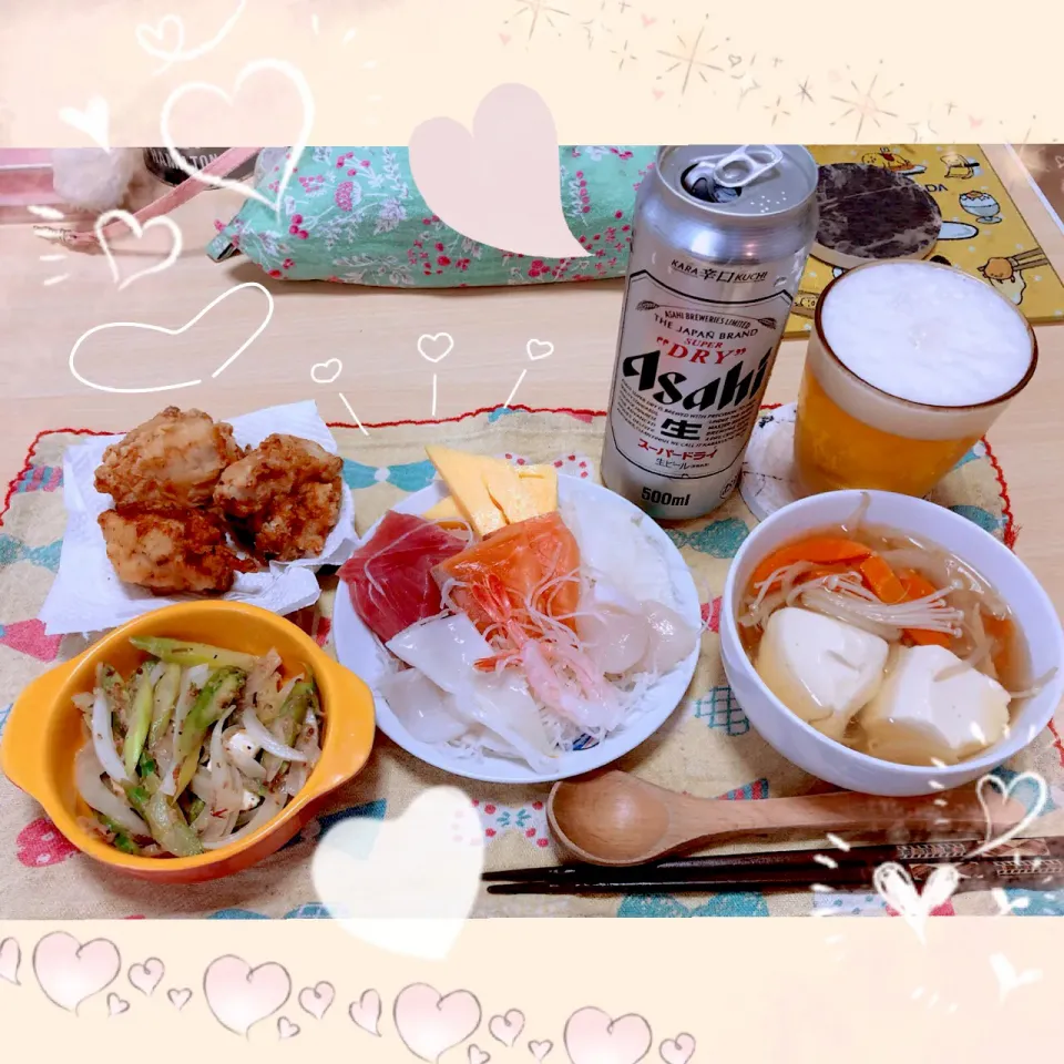 Snapdishの料理写真:６／７ ｓｕｎ 晩ごはん🍴＊○°|rinaronarさん