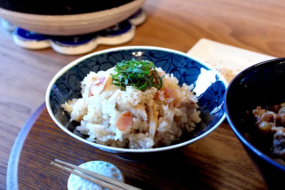 アジの干物と梅干しの炊き込みご飯|よっすぃさん