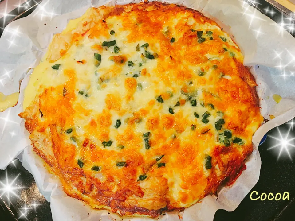 Quiche  - フランスのお惣菜 新玉ねぎとベーコン、茗荷竹のキッシュ|cocoaさん