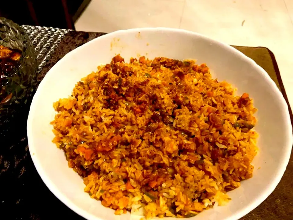 Snapdishの料理写真:triple schezwan fried rice|Deepa Tiwariさん