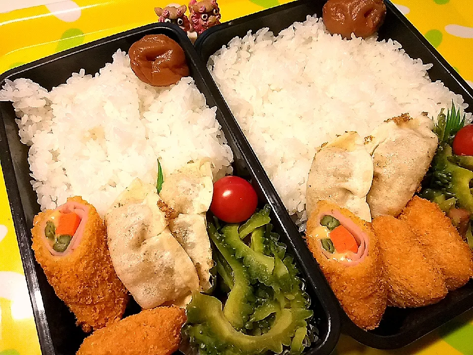 夫の弁当、息子の弁当|みどりさん