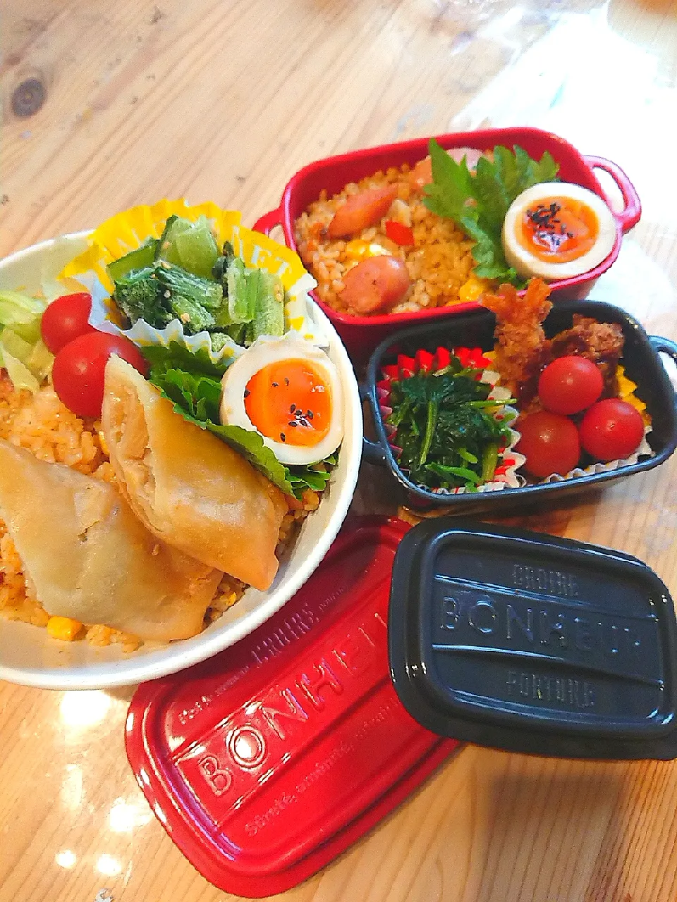 2020.6.8 置き丼🍚&自分弁当🍱|あずきラテさん