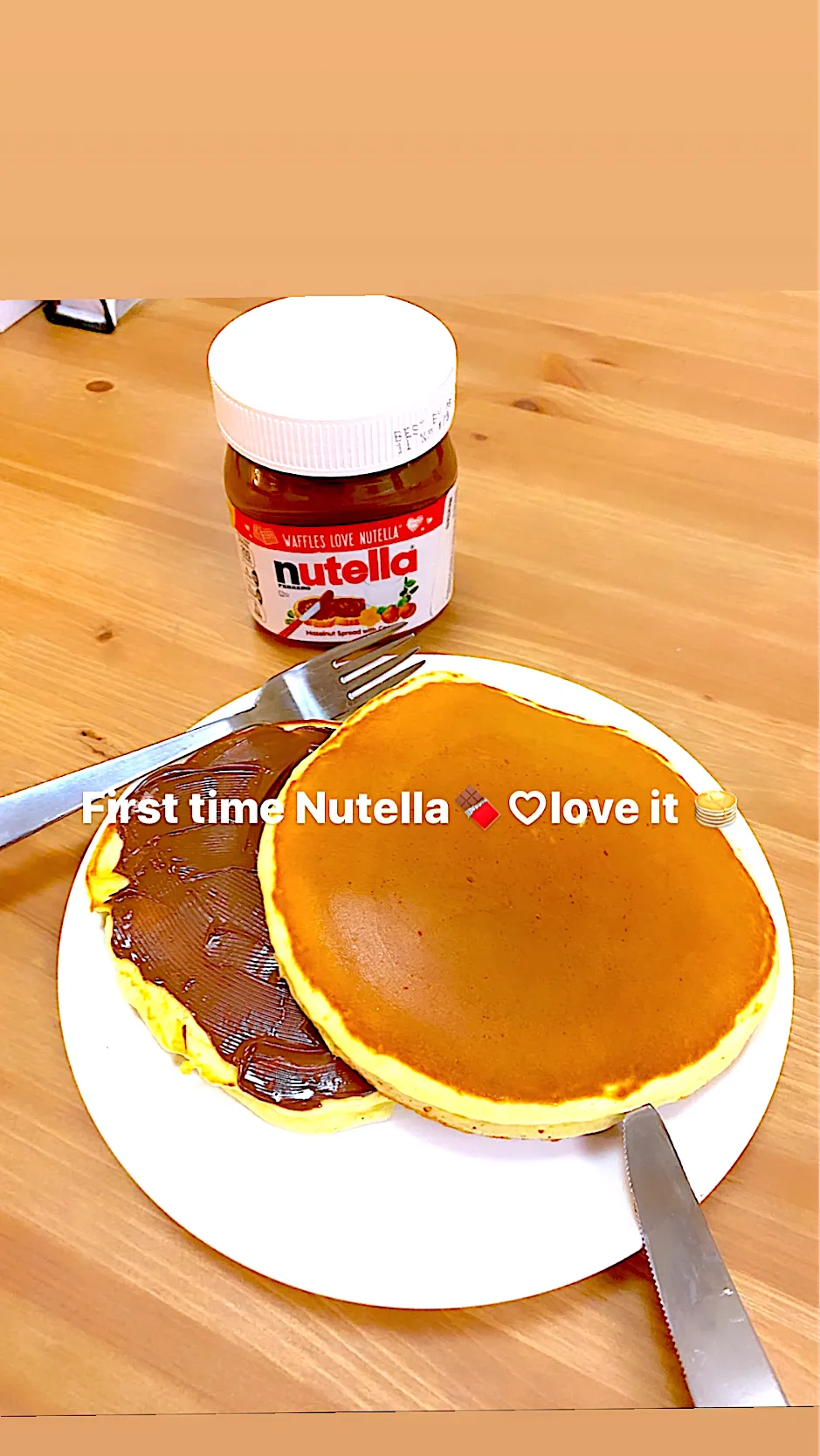 Nutella pancakes❤️🥞🍫|にゃんこさん