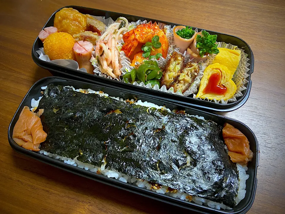 中学生男子弁当😋今日はのり弁🍱|ma-chanさん