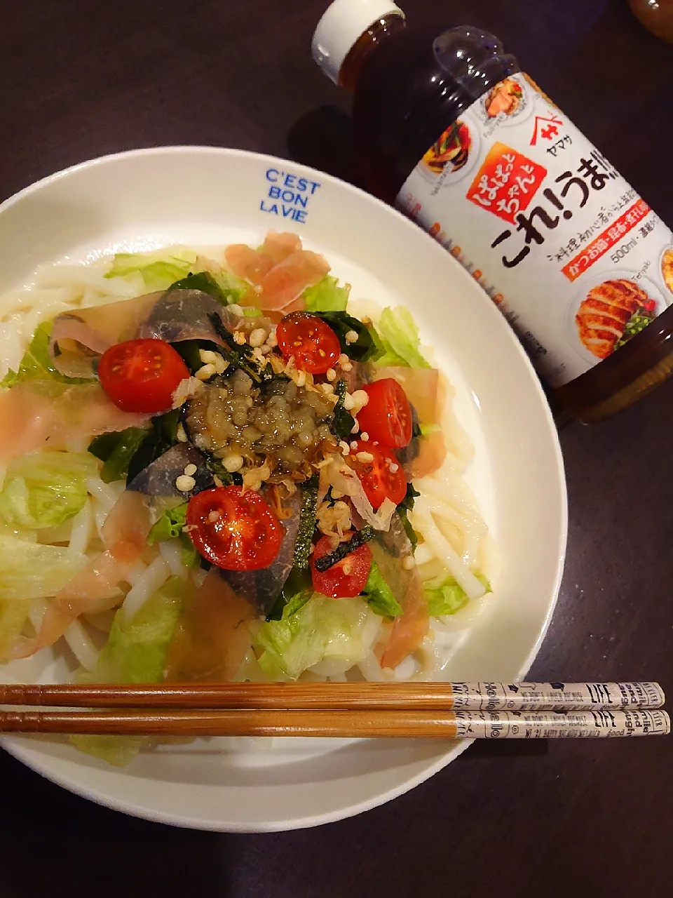 絶品生ハムとワカメの冷やしうどん😋|みぽりん♪さん