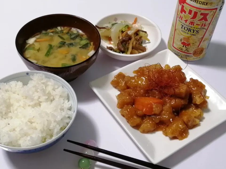 今宵は、酢豚定食🍚|Kojiさん