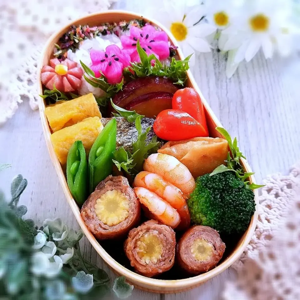 ヤングコーン肉巻き弁当|sugar beansさん