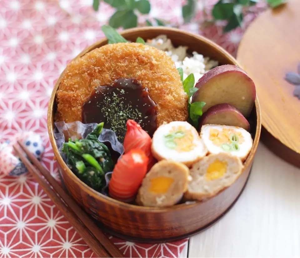 お惣菜頼りな日！メンチカツ 弁当|ゆいか＊さくママさん