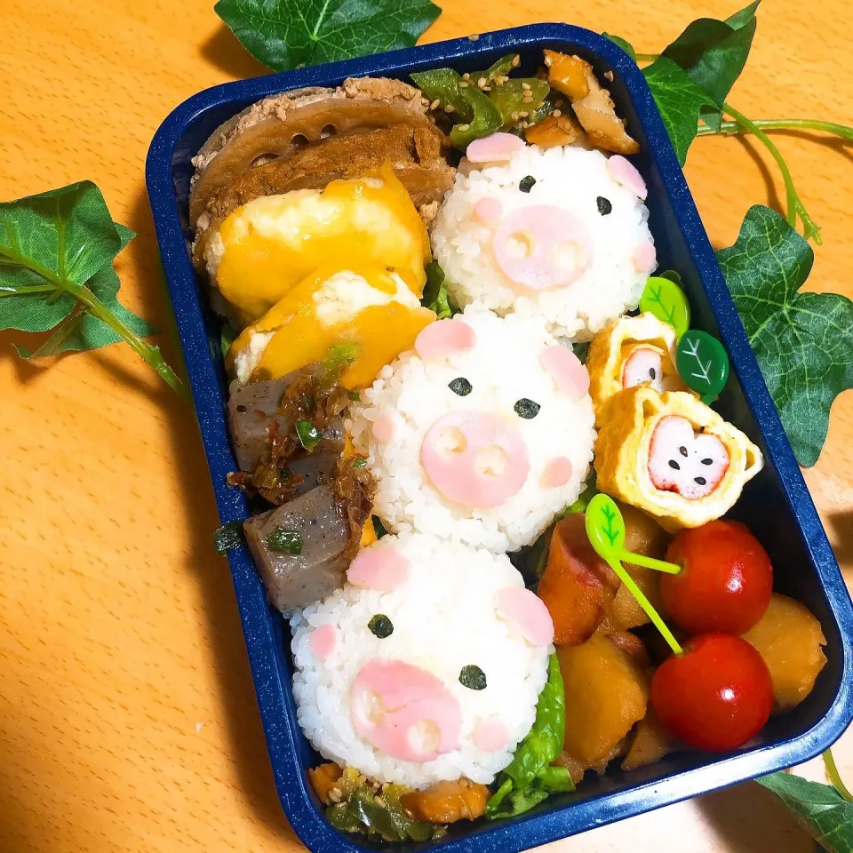 Snapdishの料理写真:ぶたさんおにぎり|Kuraraさん