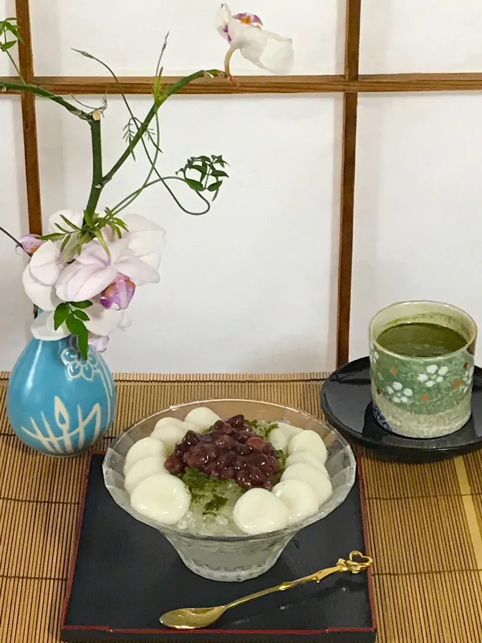 抹茶白玉小豆氷始めました。|デジタルパーマさん