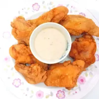 Fried Chicken with mushroom gravy|Angel Carlos Carasigさん