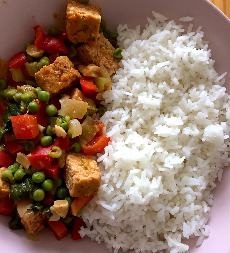 Rice, tofu and veggies|MissYumYumさん