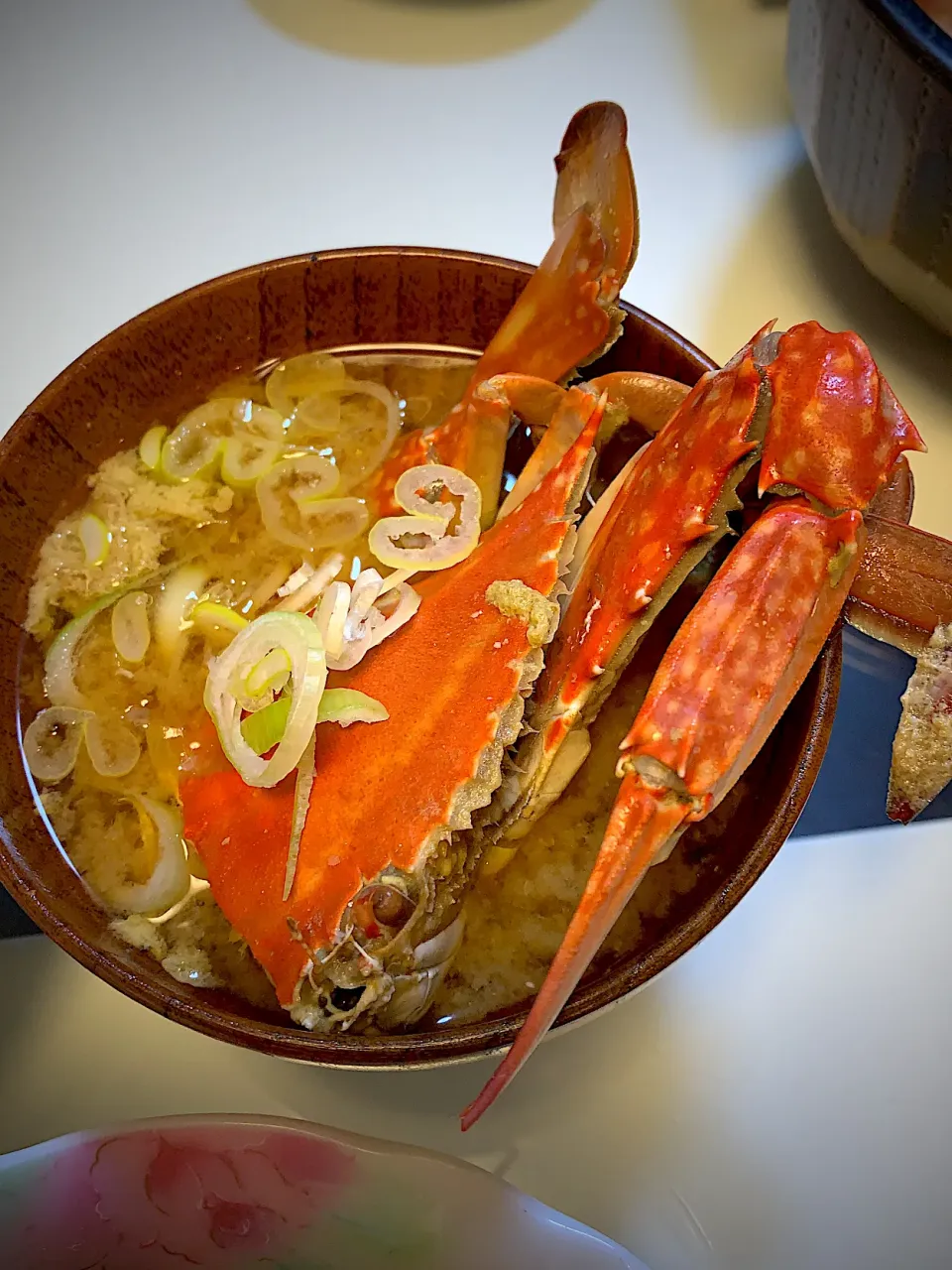 朝捕れワタリガニのお味噌汁|心に七つの傷の男さん