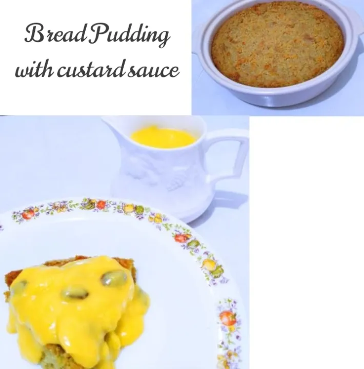 Bread Pudding with Raisin Custard Sauce|Harlina  (Malaysia)さん