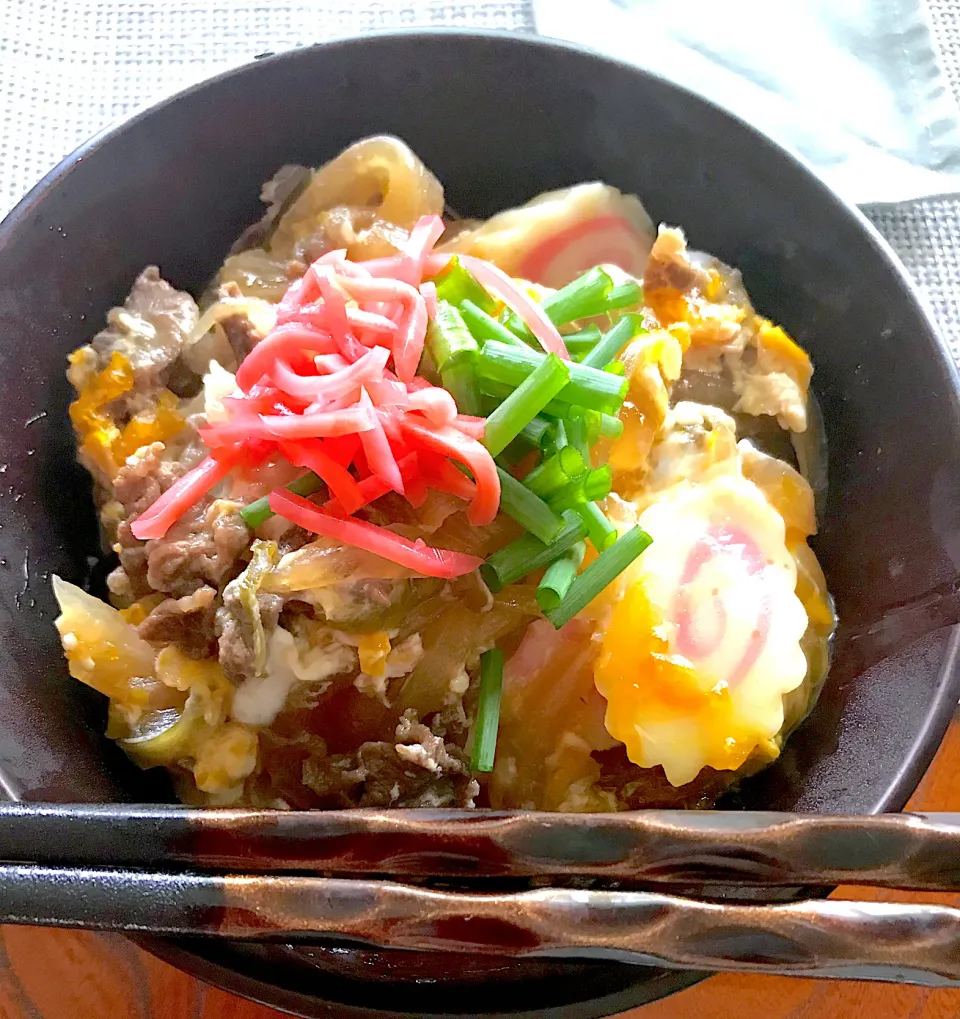 卵とじ牛丼　シュト旦那用|シュトママさん