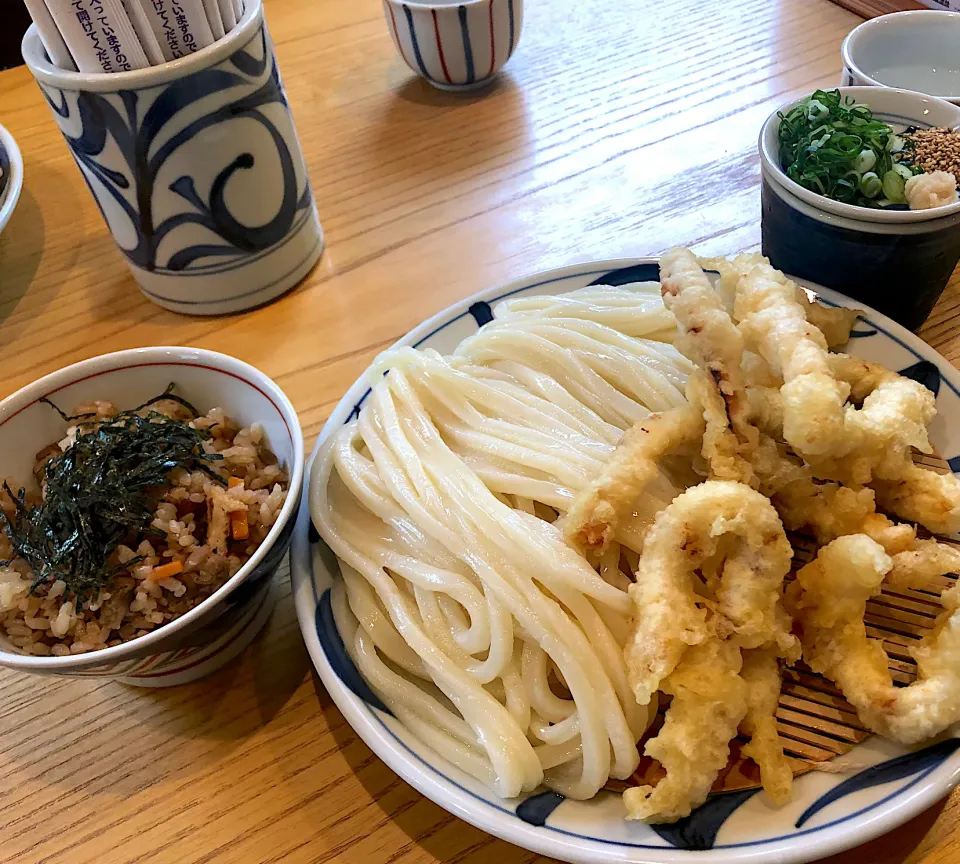 いか天ざるうどん大盛、鶏飯セット🐔|buhizouさん