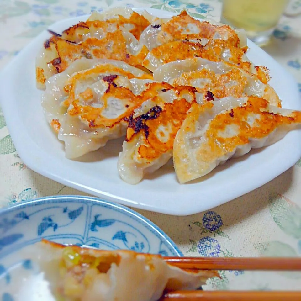 いっぷく！レシピより☆菰田シェフのパリパリジューシー焼き餃子|うたかた。さん