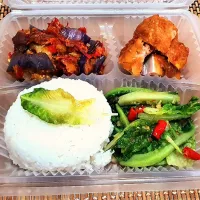 Snapdishの料理写真:nasi terung sambal balado|Ikukawa Ningさん