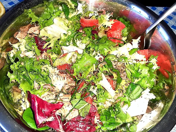 Snapdishの料理写真:Çonsûëlo S. Grasso's dish insalata anguria rossa e tonno|Çonsûëlo S. Grassoさん