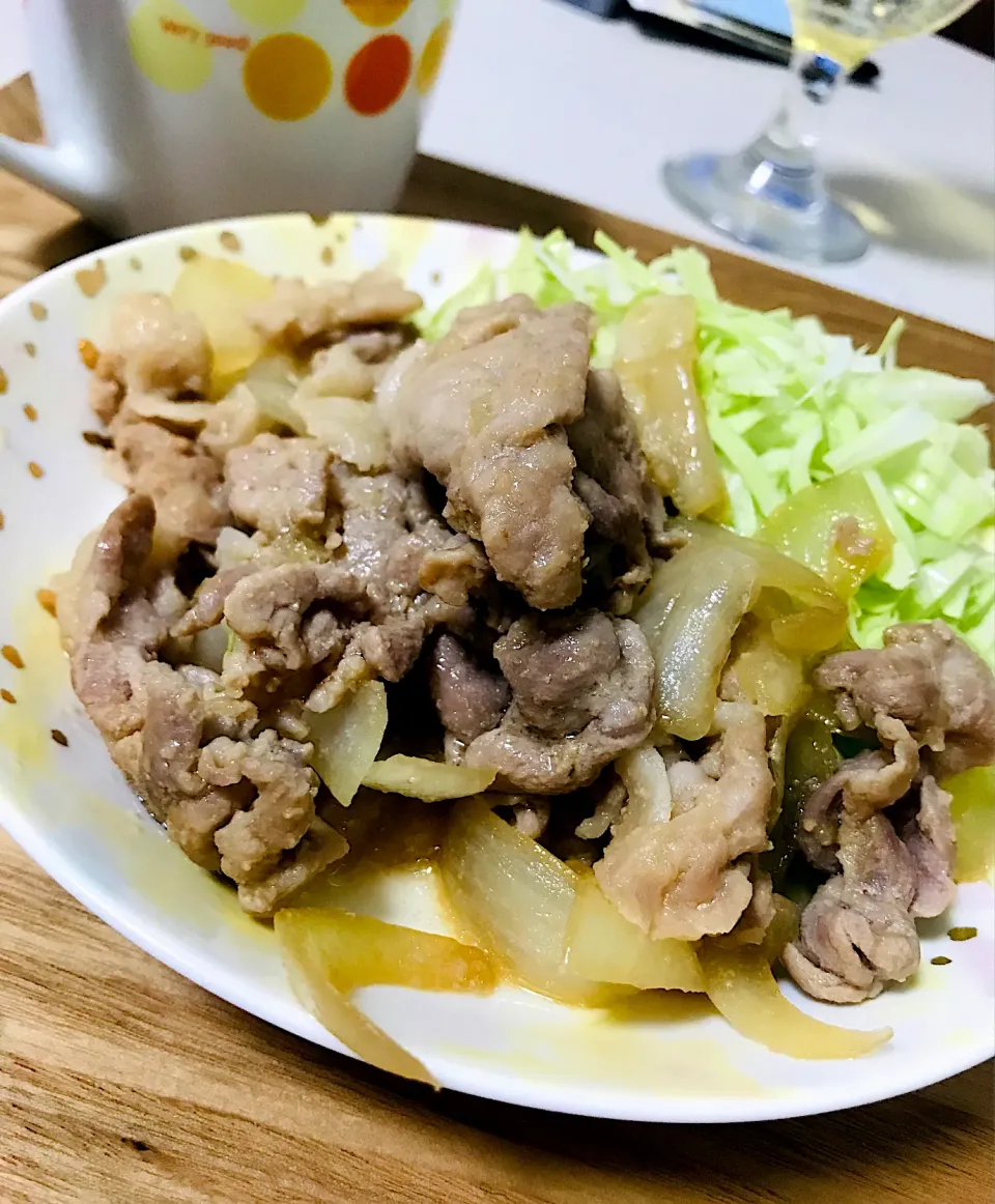 Snapdishの料理写真:豚コマの味噌生姜焼き|ゆきさん