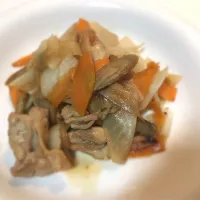 Snapdishの料理写真:鶏肉と根菜炒め|amioさん