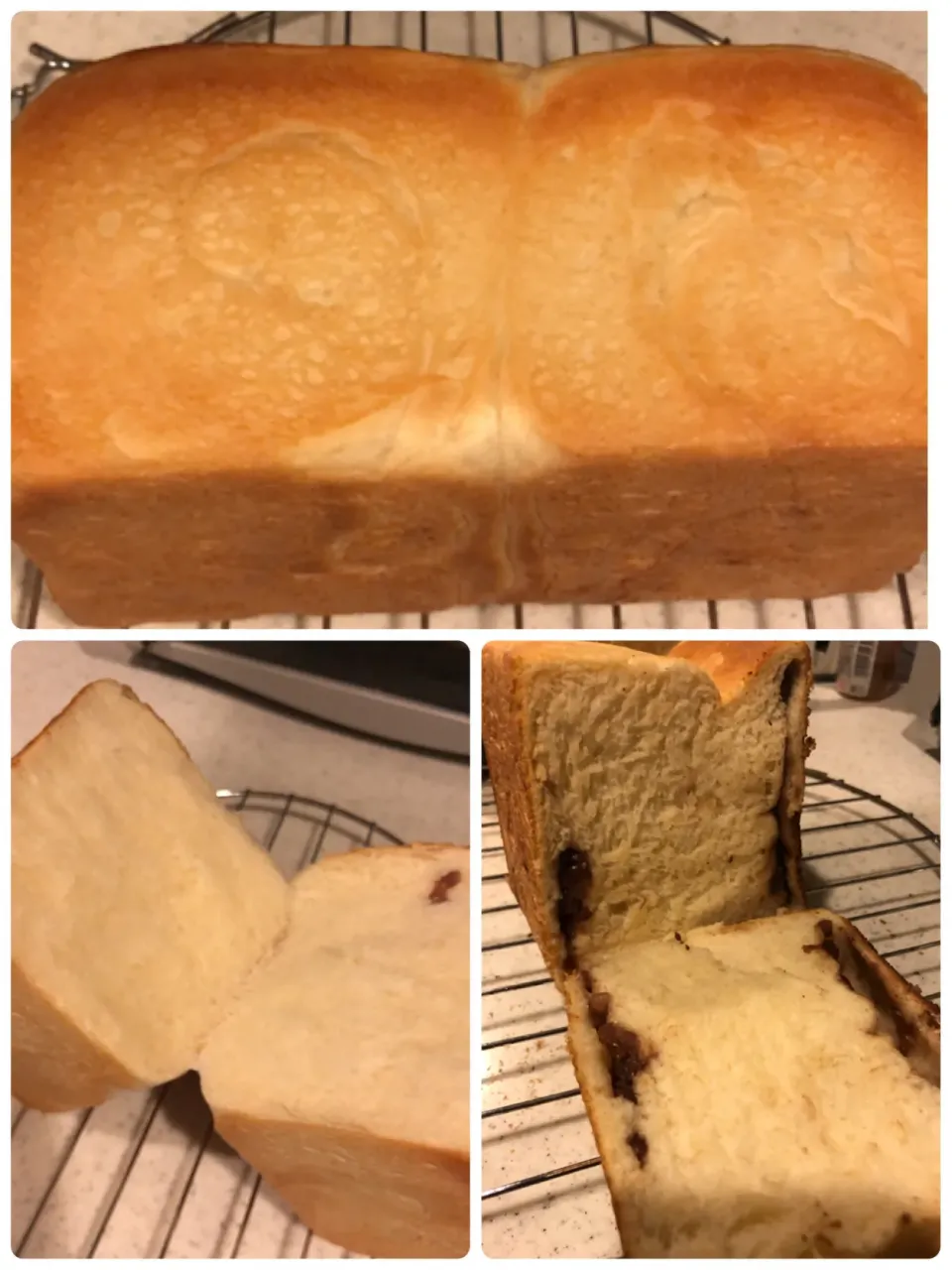 角食の食パン完成🍞半分は「あん食」にしてみました😋|いっちさん