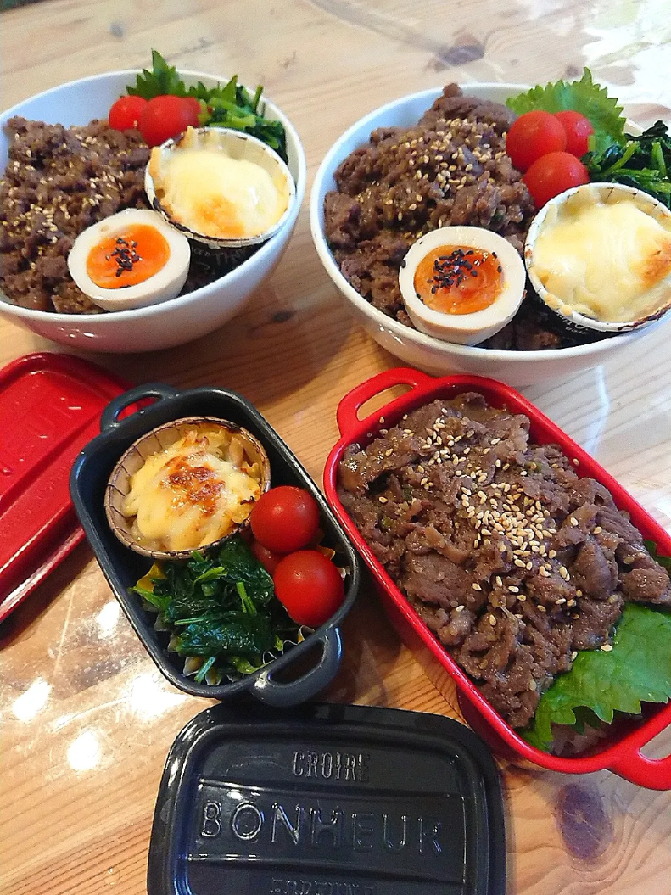 2020.6.11 置き丼🍚&自分弁当🍱|あずきラテさん