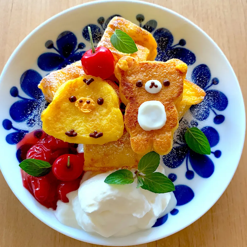 Snapdishの料理写真:リラックマのフレンチトースト|jarinkoさん