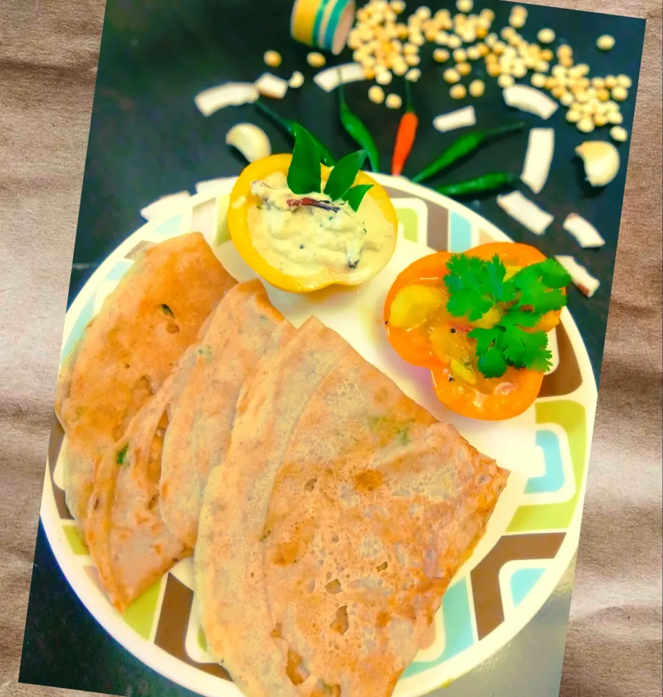 Millet dosa with chutney and potato curry|nivedhasankar64@gmail.comさん