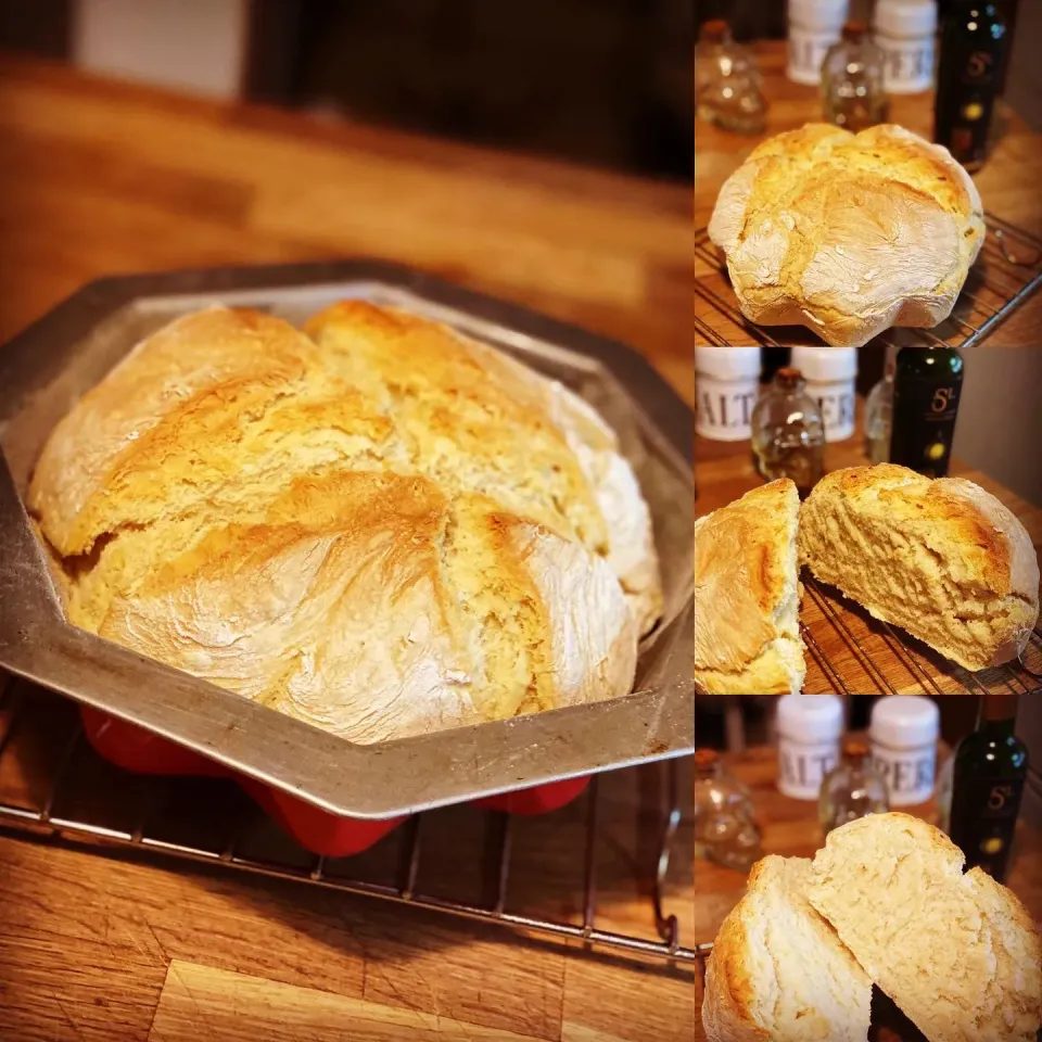 Snapdishの料理写真:Freshly Made Bread today’s Flavor Almond Milk with Olive Oil Baked Bread  and it tastes great 👍. #bread #baking #homebaking #ilovebaking #chefemanuel|Emanuel Hayashiさん