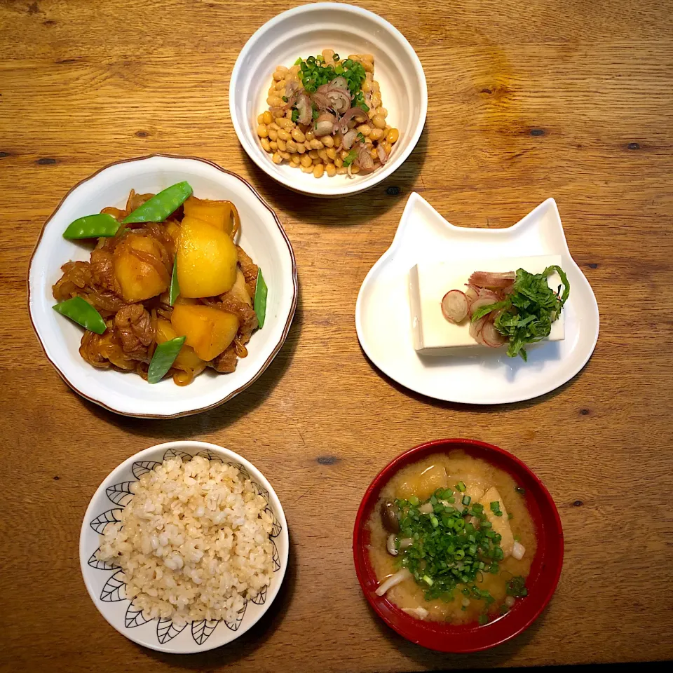 #vegan 
油麩の肉じゃが風|makiko_aさん