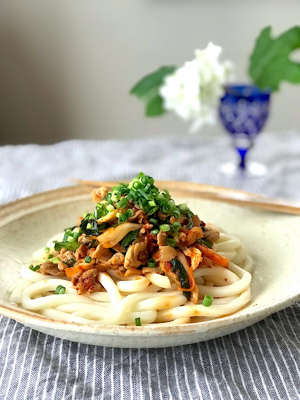 サミカさんの料理 豚キムチの冷やしぶっかけうどん🥢