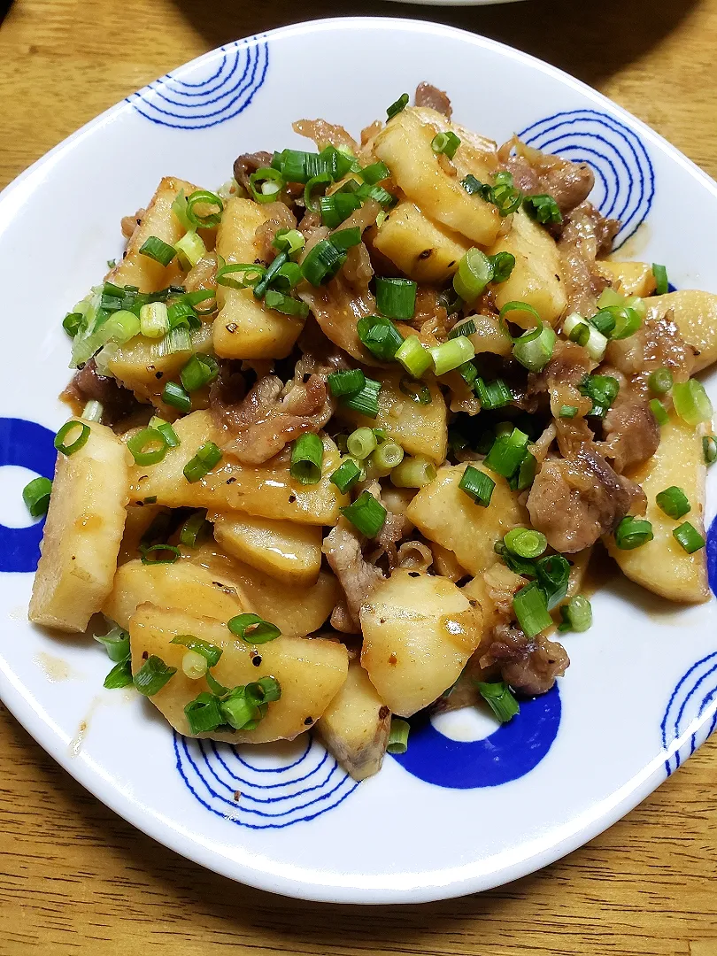 長芋と豚肉炒め|ひぃちゃんさん