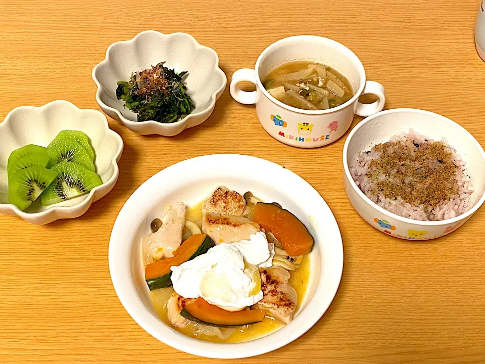 かぼちゃと鶏肉のカルボナーラ風|あさみさん