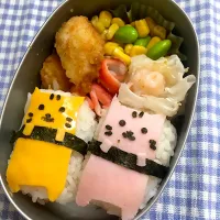 ネコちゃん俵おにぎりお弁当|ラビットさん