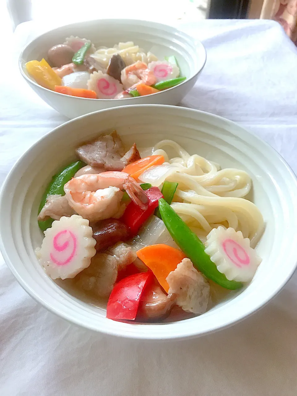 マダム とんちんの料理 八宝菜リメイクで餡掛けうどん|とんちんさん