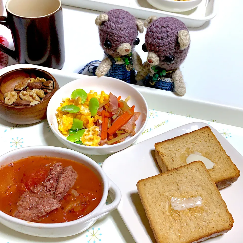 Snapdishの料理写真:朝ごぱん（╹◡╹）|chagashiさん