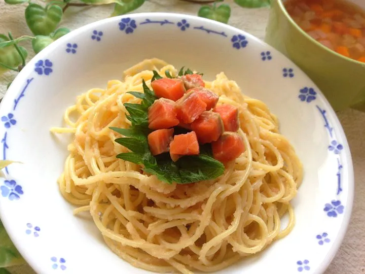 Snapdishの料理写真:✽明太子パスタ🍝✽|＊抹茶＊さん