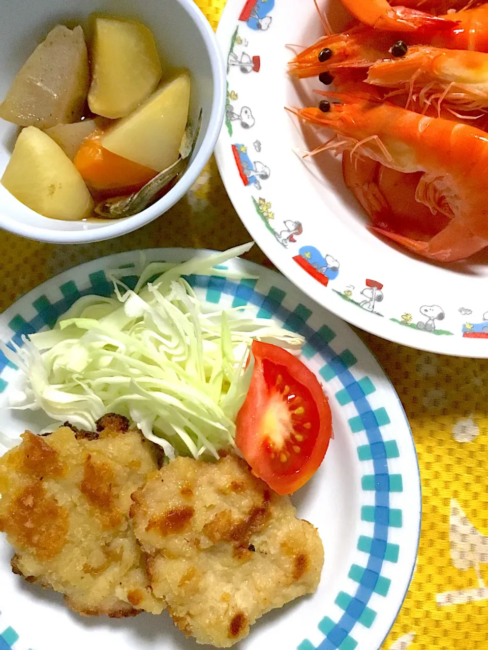 豚ヒレカツ　煮物　ボイル海老|掛谷節子さん