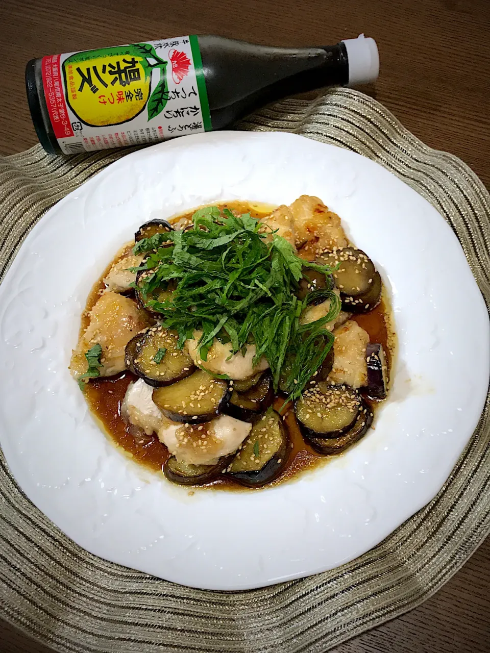 おかちさんの料理 なすとささみのごまポン酢かけ🍀|いっちゃんさん