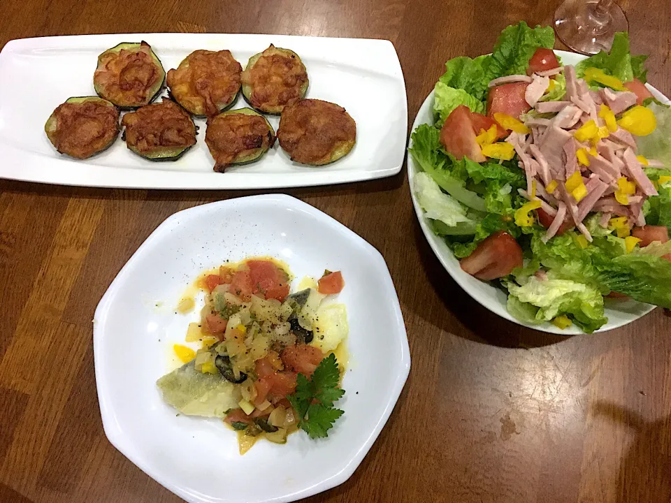 Snapdishの料理写真:自家栽培野菜で　Dinner 🍽|sakuramochiさん