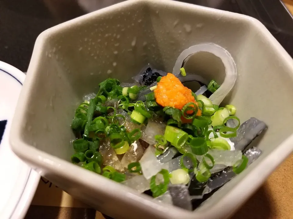 Snapdishの料理写真:河豚　付きだし(湯引き)|しあるさん