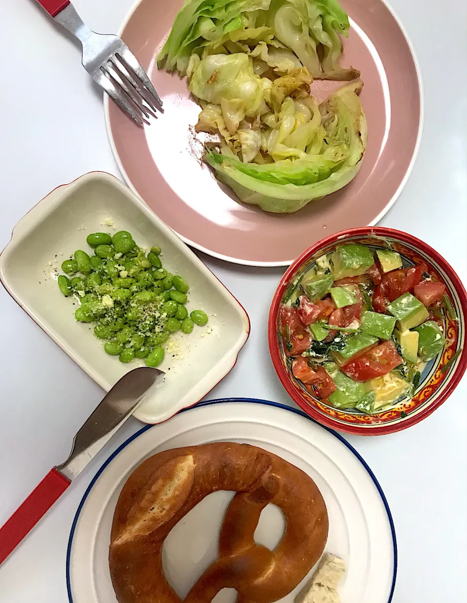 アンチョビキャベツ、枝豆パルメザンチーズ|Masamiさん