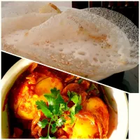 Snapdishの料理写真:#Appam# Egg roast# South Indian dish|Jessyさん